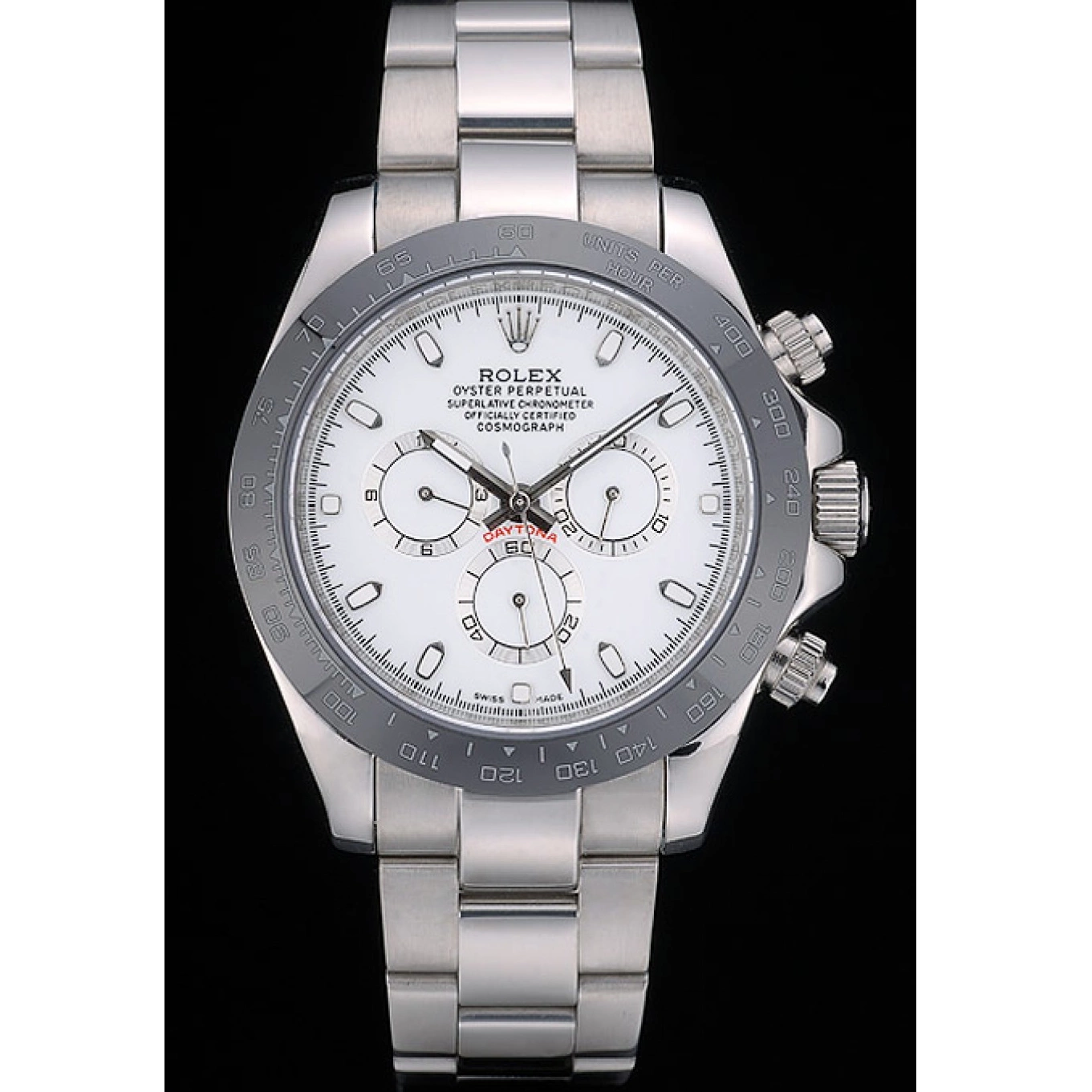 Good Copy Rolex Watches Strap Daytona Tachymeter 80249 Rolex Stainless Black Dial Ceramic White Steep 0625